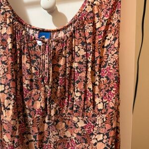 Old Navy Floral Print Dress in Pink and Black